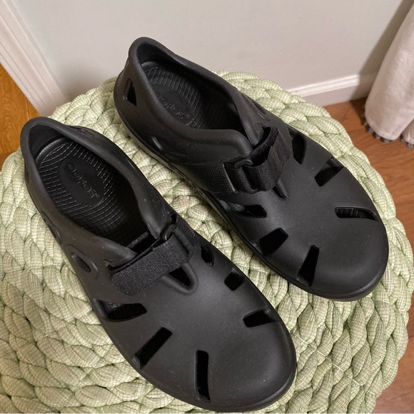 OOFOS Oocandoo Black Outdoors Sandals - Picture 8 of 14